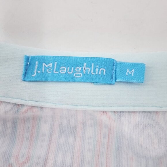 J. McLAUGHLIN 3/4 Sleeve Stretch Geometric Print Tunic Top - Picture 3 of 4